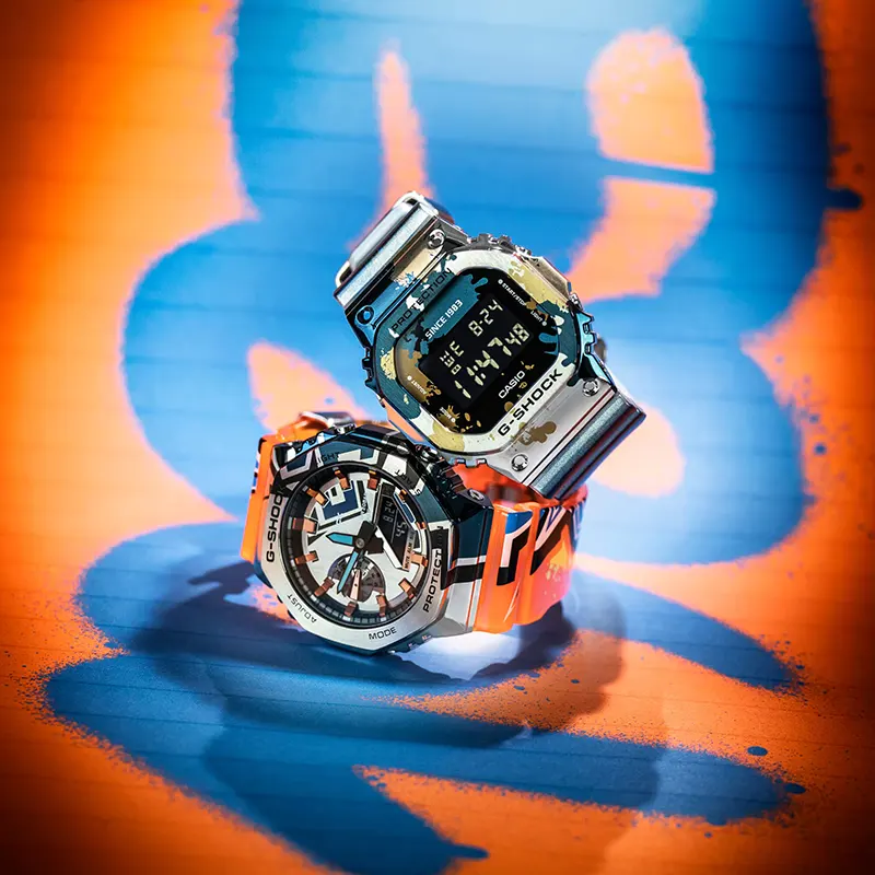 Casio G-Shock Street Spirit Graffiti Grey Dial Men's Watch- GM-2100SS-1A